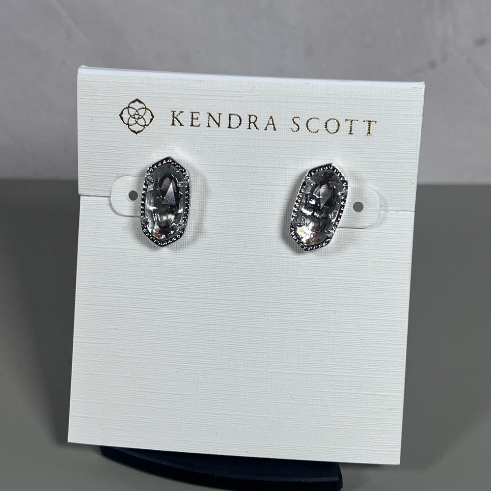 Kendra Scott Silver Crystal Earrings - Picture 2 of 2